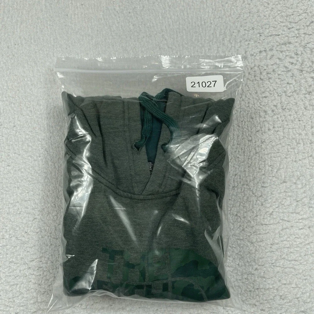 The North Face Sweatshirt Mens Small Green Hoodie Halfdome Camo Fleece Hiker‎